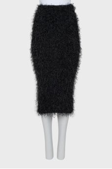 Straight skirt with pile