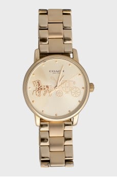 Quartz watch with brand logo