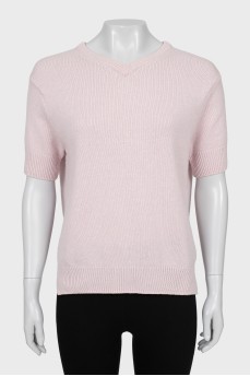 Knitted cashmere t-shirt