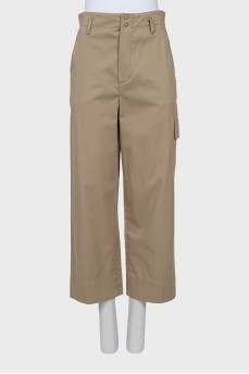Brown high waist trousers
