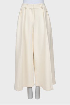 Wide leg white pants