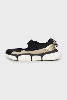 Open top velcro sneakers