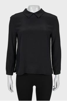 Black silk shirt