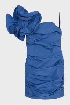 Blue asymmetrical dress