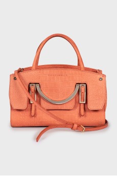 Embossed leather bag
