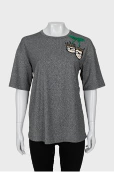 Silver sequin t-shirt