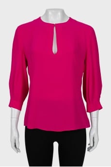 Fitted silk blouse