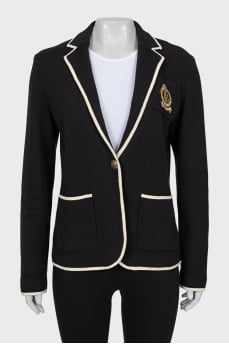 Jacket with contrast trim