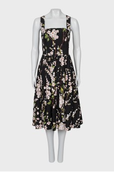 Black sundress with floral print