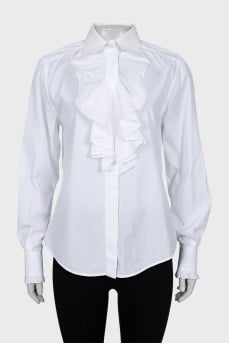 White shirt with frills