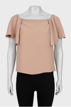 Silk blouse in beige