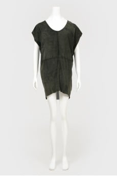Loose suede dress