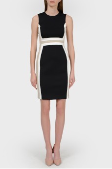 Colorblock sheath dress with tag