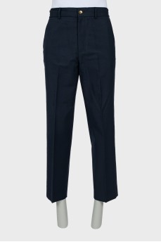 Men's tapered trousers in blue