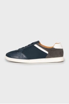 Men's leather and suede sneakers