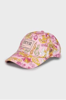 Pink printed cap