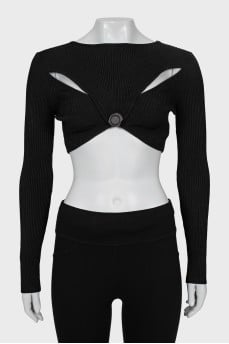 Crop top with long sleeves