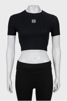 Crop top with branded logo