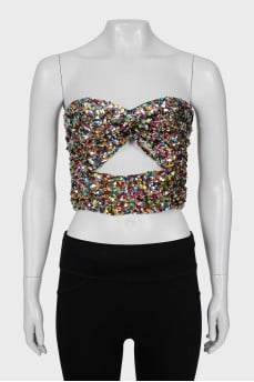 Crop top in sequins