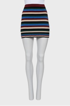 Striped print bodycon skirt