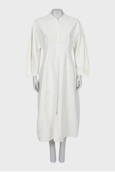 White linen maxi dress