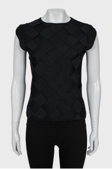 Black straight cut top