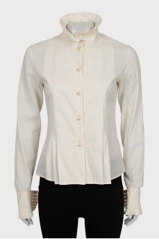 High collar blouse