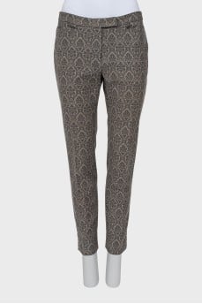 Straight trousers with print
