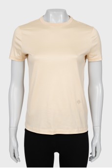 Beige slim fit t-shirt