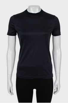 Blue straight cut t-shirt