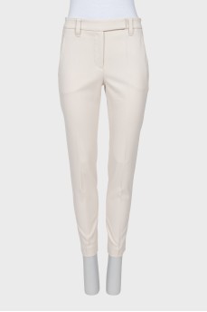 Slim fit trousers with creases