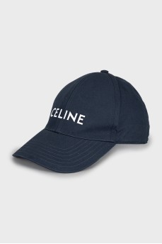 Blue cap with brand logo