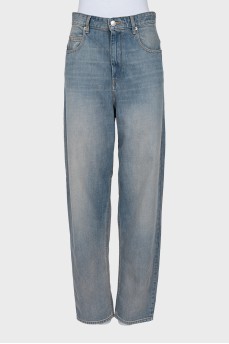 Straight fit high waist jeans