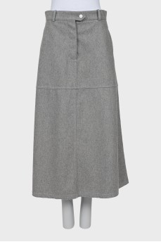 Gray wool skirt