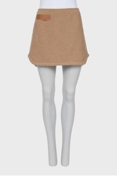 Brown mini skirt