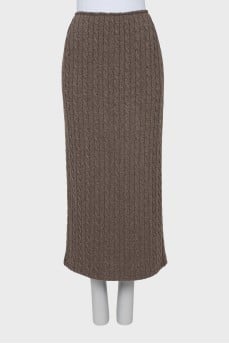 Knitted wool skirt
