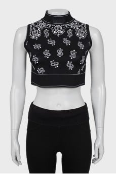 Paisley print top with tag