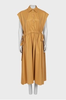 Button-down dress with side ties