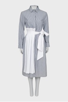 Pinstripe shirt dress