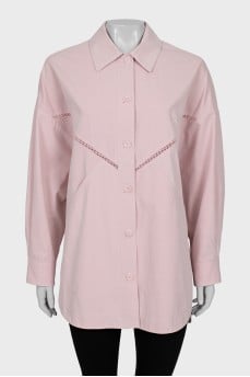 Pink oversized shirt