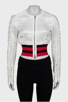 Fitted jacket with zip