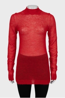 Transparent knitted sweater