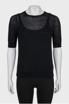 Slim fit T-shirt with tank top