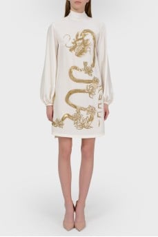 Golden dress and golden print