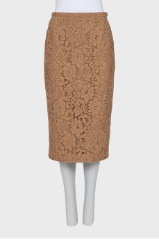Brown lace skirt