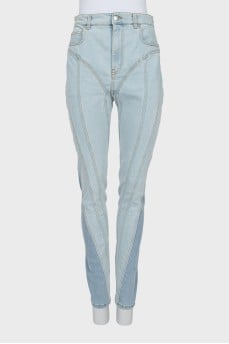 Skinny fit combination jeans