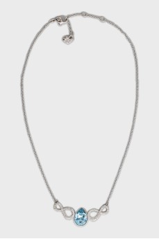 Necklace with blue crystal
