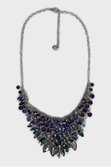 Necklace of multicolored crystals