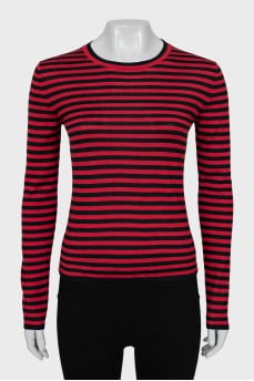 Longsleeve in red and black stripes