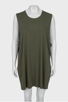 Green oversized tank top with tag